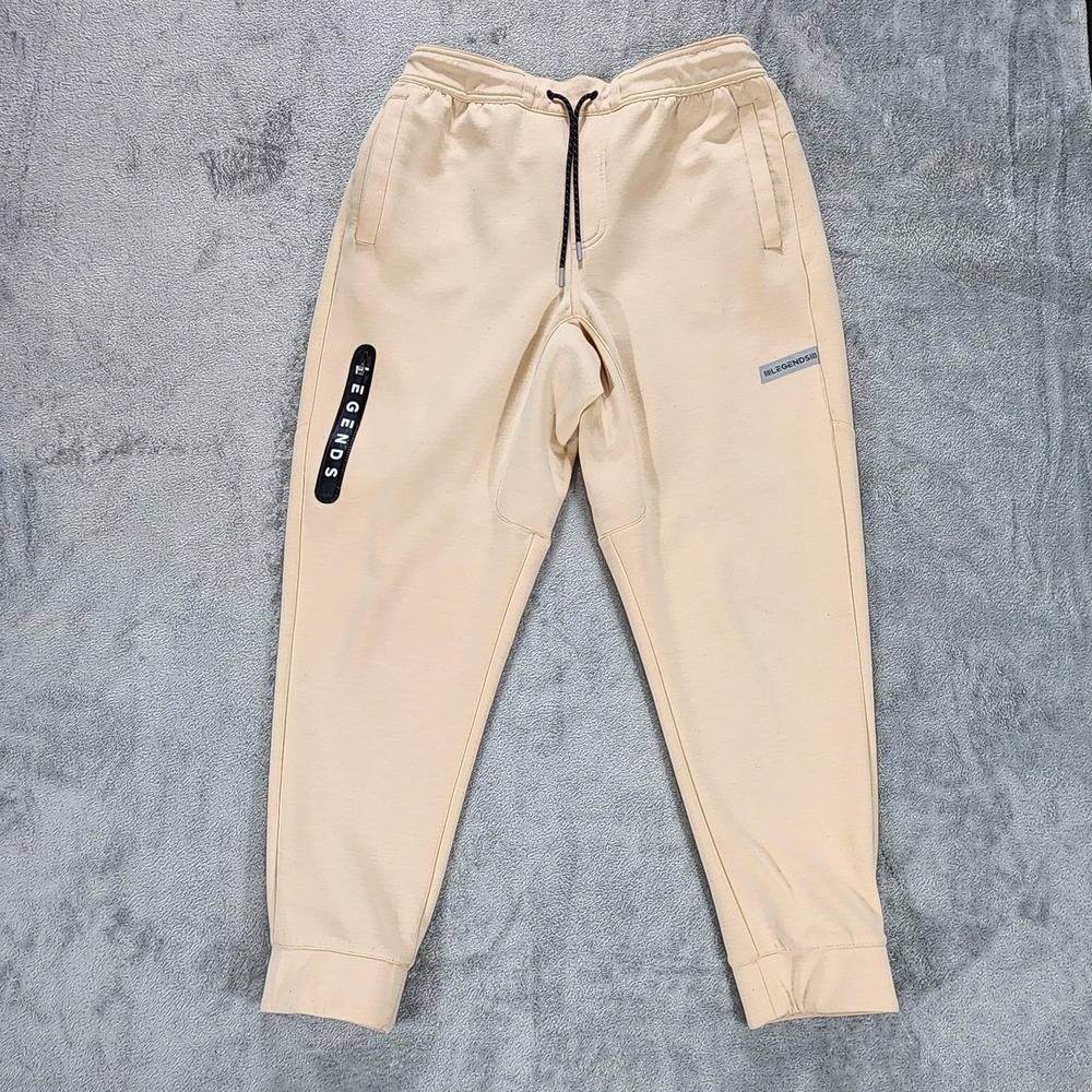 Legends Hawthorne Tech Pants Mens 34x29 Beige Jogger Knit Stretch Zip Pocket